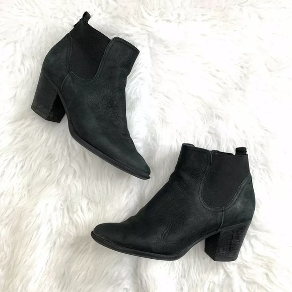 Steve Madden Repell Leather Block Heel Star Studded Black Chelsea Boots - Picture 2 of 11